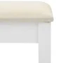 Tocador y taburete madera paulownia y MDF blanco 65x36x128 cm de vidaXL, Tocadores para dormitorios - Ref: Foro24-289334, Pre...