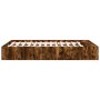 Estructura de cama madera de ingeniería roble ahumado 135x190cm de vidaXL, Camas y somieres - Ref: Foro24-3280591, Precio: 13...