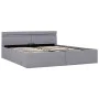 Hydraulic bed with storage and LED light gray fabric 160x200cm by vidaXL, Beds and slatted bases - Ref: Foro24-285610, Price:...