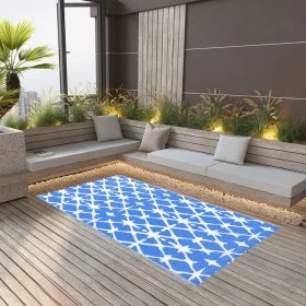 Alfombra de exterior PP azul y blanco 80x150 cm de vidaXL, Protectores para exterior - Ref: Foro24-310444, Precio: 19,64 €, D...