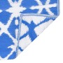 Alfombra de exterior PP azul y blanco 80x150 cm de vidaXL, Protectores para exterior - Ref: Foro24-310444, Precio: 18,46 €, D...
