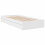 Cama con cajones madera de ingeniería blanca 90x200 cm de vidaXL, Camas y somieres - Ref: Foro24-3280678, Precio: 167,65 €, D...