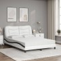 Cama con colchón cuero sintético blanco y negro 120x200 cm de vidaXL, Camas y somieres - Ref: Foro24-3208716, Precio: 389,89 ...