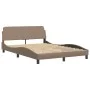 Cama con colchón cuero sintético capuchino 140x190 cm de vidaXL, Camas y somieres - Ref: Foro24-3208721, Precio: 408,21 €, De...