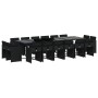 Set de muebles jardín 17 pzas con cojines ratán sintético negro de vidaXL, Conjuntos de jardín - Ref: Foro24-3278010, Precio:...