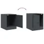 Mesitas de noche 2 unidades gris antracita 34,5x39x44 cm de vidaXL, Mesitas de noche - Ref: Foro24-841612, Precio: 63,21 €, D...