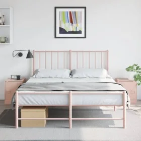 Mesitas de noche 2 unidades acero rosa 34,5x39x44 cm de vidaXL, Mesitas de noche - Ref: Foro24-841610, Precio: 63,21 €, Descu...