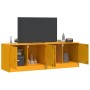 Muebles para TV 2 unidades acero amarillo mostaza 67x39x44 cm de vidaXL, Muebles TV - Ref: Foro24-841638, Precio: 109,32 €, D...