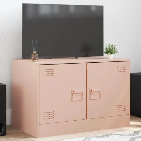 Mueble para TV de acero rosa 67x39x44 cm de vidaXL, Muebles TV - Ref: Foro24-841633, Precio: 60,38 €, Descuento: %