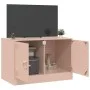 Mueble para TV de acero rosa 67x39x44 cm de vidaXL, Muebles TV - Ref: Foro24-841633, Precio: 60,38 €, Descuento: %