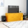 Mueble para TV de acero amarillo mostaza 99x39x44 cm de vidaXL, Muebles TV - Ref: Foro24-841646, Precio: 94,28 €, Descuento: %