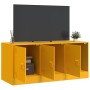 Mueble para TV de acero amarillo mostaza 99x39x44 cm de vidaXL, Muebles TV - Ref: Foro24-841646, Precio: 94,28 €, Descuento: %