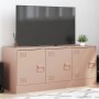 Mueble para TV de acero rosa 99x39x44 cm de vidaXL, Muebles TV - Ref: Foro24-841644, Precio: 88,02 €, Descuento: %