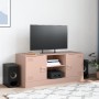 Mueble para TV de acero rosa 99x39x44 cm de vidaXL, Muebles TV - Ref: Foro24-841686, Precio: 79,09 €, Descuento: %