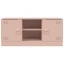 Mueble para TV de acero rosa 99x39x44 cm de vidaXL, Muebles TV - Ref: Foro24-841686, Precio: 79,09 €, Descuento: %