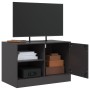 Muebles para TV 2 unidades acero negro 67x39x44 cm de vidaXL, Muebles TV - Ref: Foro24-841692, Precio: 102,16 €, Descuento: %
