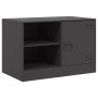 Muebles para TV 2 unidades acero negro 67x39x44 cm de vidaXL, Muebles TV - Ref: Foro24-841692, Precio: 102,16 €, Descuento: %