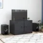 Mueble para TV de acero negro 67x39x44 cm de vidaXL, Muebles TV - Ref: Foro24-841631, Precio: 64,20 €, Descuento: %