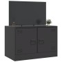 Mueble para TV de acero negro 67x39x44 cm de vidaXL, Muebles TV - Ref: Foro24-841631, Precio: 64,89 €, Descuento: %