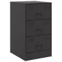 Mesitas de noche 2 unidades acero negro 34,5x39x62 cm de vidaXL, Mesitas de noche - Ref: Foro24-841776, Precio: 131,88 €, Des...