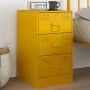 Mesita de noche acero amarillo mostaza 34,5x39x62 cm de vidaXL, Mesitas de noche - Ref: Foro24-841781, Precio: 97,19 €, Descu...
