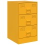 Mesita de noche acero amarillo mostaza 34,5x39x62 cm de vidaXL, Mesitas de noche - Ref: Foro24-841781, Precio: 98,37 €, Descu...