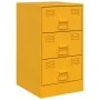 Mesita de noche acero amarillo mostaza 34,5x39x62 cm de vidaXL, Mesitas de noche - Ref: Foro24-841781, Precio: 97,19 €, Descu...