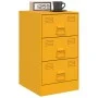 Mesita de noche acero amarillo mostaza 34,5x39x62 cm de vidaXL, Mesitas de noche - Ref: Foro24-841781, Precio: 97,19 €, Descu...