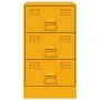 Mesita de noche acero amarillo mostaza 34,5x39x62 cm de vidaXL, Mesitas de noche - Ref: Foro24-841781, Precio: 97,19 €, Descu...