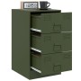 Mesita de noche acero verde oliva 34,5x39x62 cm de vidaXL, Mesitas de noche - Ref: Foro24-841783, Precio: 108,32 €, Descuento: %