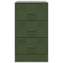 Mesita de noche acero verde oliva 34,5x39x62 cm de vidaXL, Mesitas de noche - Ref: Foro24-841783, Precio: 108,32 €, Descuento: %
