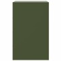 Mesita de noche acero verde oliva 34,5x39x62 cm de vidaXL, Mesitas de noche - Ref: Foro24-841783, Precio: 108,32 €, Descuento: %