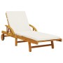 Tumbonas con cojines 2 uds madera maciza de acacia 200x68x83 cm de vidaXL, Tumbonas - Ref: Foro24-3206372, Precio: 471,11 €, ...