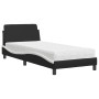 Cama con colchón cuero sintético negro y blanco 90x200 cm de vidaXL, Camas y somieres - Ref: Foro24-3208342, Precio: 238,04 €...