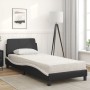 Cama con colchón cuero sintético negro y blanco 80x200 cm de vidaXL, Camas y somieres - Ref: Foro24-3208302, Precio: 240,71 €...