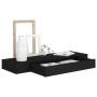 Estante flotante de pared con cajón negro 80x25x8 cm de vidaXL, Estantes y estanterías - Ref: Foro24-288206, Precio: 56,30 €,...