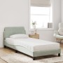 Cama con colchón terciopelo gris claro 80x200 cm de vidaXL, Camas y somieres - Ref: Foro24-3208291, Precio: 240,12 €, Descuen...