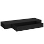 Estante flotante de pared con cajón negro 80x25x8 cm de vidaXL, Estantes y estanterías - Ref: Foro24-288206, Precio: 56,30 €,...