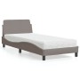 Cama con colchón tela gris taupe 90x200 cm de vidaXL, Camas y somieres - Ref: Foro24-3208328, Precio: 273,28 €, Descuento: %