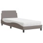 Cama con colchón tela gris taupe 90x200 cm de vidaXL, Camas y somieres - Ref: Foro24-3208328, Precio: 273,28 €, Descuento: %