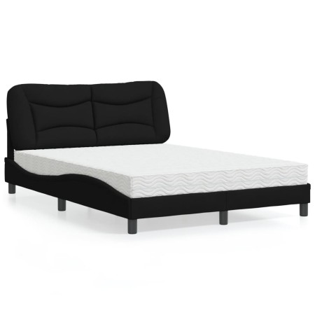 Cama con colchón tela negro 120x200 cm de vidaXL, Camas y somieres - Ref: Foro24-3208522, Precio: 353,22 €, Descuento: %