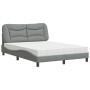 Cama con colchón tela gris claro 140x200 cm de vidaXL, Camas y somieres - Ref: Foro24-3208534, Precio: 435,06 €, Descuento: %