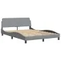 Cama con colchón tela gris claro 140x200 cm de vidaXL, Camas y somieres - Ref: Foro24-3208534, Precio: 424,08 €, Descuento: %