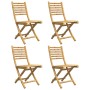 Sillas de jardín plegables 4 unidades bambú 43x54x88 cm de vidaXL, Sillas de jardín - Ref: Foro24-3278517, Precio: 272,19 €, ...