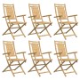 Sillas de jardín plegables 6 unidades bambú 53x66x99 cm de vidaXL, Sillas de jardín - Ref: Foro24-3278515, Precio: 493,52 €, ...