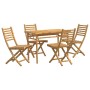 Juego de comedor de jardín 5 piezas bambú de vidaXL, Conjuntos de jardín - Ref: Foro24-3278520, Precio: 369,62 €, Descuento: %