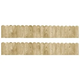 Rollos de borde de jardín 2 uds madera pino impregnada 120 cm by vidaXL, Garden edging and edging - Ref: Foro24-3053642, Pric...