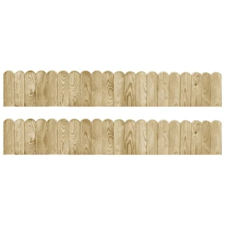 Rollos de borde de jardín 2 uds madera pino impregnada 120 cm by vidaXL, Garden edging and edging - Ref: Foro24-3053642, Pric...