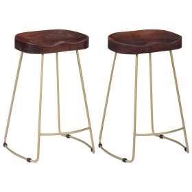 Taburetes de cocina gavin 2 unidades madera maciza de mango de vidaXL, Taburetes de cocina - Ref: Foro24-247833, Precio: 94,2...