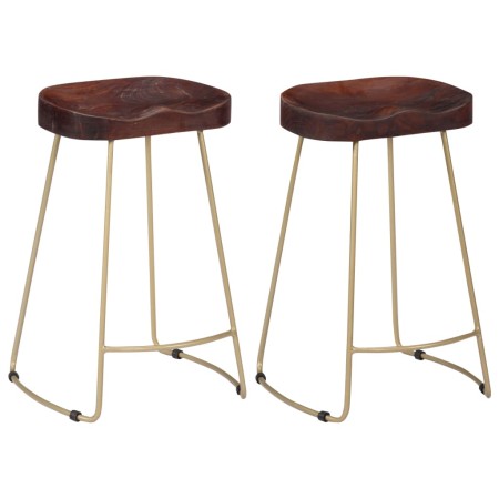 Taburetes de cocina gavin 2 unidades madera maciza de mango de vidaXL, Taburetes de cocina - Ref: Foro24-247833, Precio: 94,2...